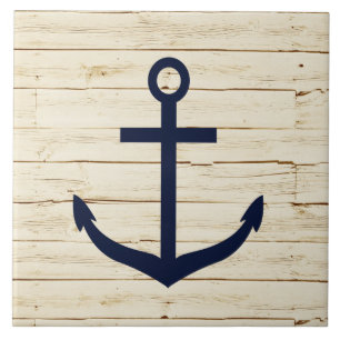Rustic White Wood med Anchor Kakelplatta