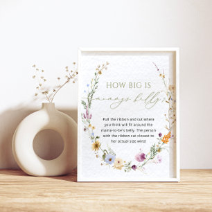 Rustic WildblomBaby Shower Game Poster