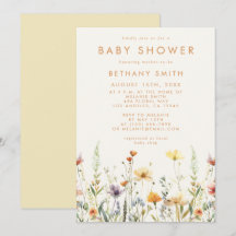 Rustic WildblomBaby Shower