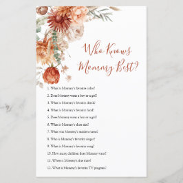 Rustic WildblomBaby Shower som känner Mamma bäst