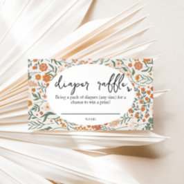 Rustic Wildblomblare Raffle Entry Tilläggskort