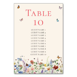 Rustic WildblomBlommigt Bröllop Bordsnummer