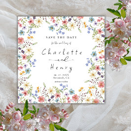 Rustic WildblomBlommigt Garden Wedding Spara Datumet