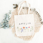 Rustic WildblomBridesmaid Namn Tygkasse<br><div class="desc">Namn Tote Bag Personlig tote bags är perfekt för dig själv,  eller som gåva! Detta är också perfektens gåva eller frieri gåva.</div>