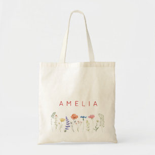 Rustic WildblomBridesmaid Namn Tygkasse