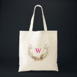 Rustic WildblomBridesmaid Rosa Initial Elegant Tygkasse<br><div class="desc">Rustiska bridesmaid tote-väska med en delikat bukett av vilda blommor i mjuka jordartston. Personlig med brigadernas inledande,  gör denna charmerande tote ett tankeväckande tack från bruden eller en praktisk keepsaké för en bachelorette helg.</div>