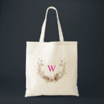 Rustic WildblomBridesmaid Rosa Initial Elegant Tygkasse<br><div class="desc">Rustiska bridesmaid tote-väska med en delikat bukett av vilda blommor i mjuka jordartston. Personlig med brigadernas inledande,  gör denna charmerande tote ett tankeväckande tack från bruden eller en praktisk keepsaké för en bachelorette helg.</div>