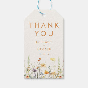 Rustic Wildblombröllopsförmån Presentetikett