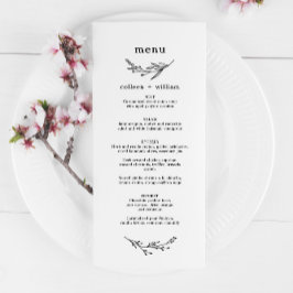 Rustic WildblomFolk Bröllop Meny