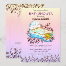 Rustic Wildblomma Baby i Cradle Baby Shower