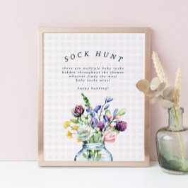 Rustic WildblomMason Burk Baby Sock Hunt Game Poster