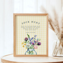 Rustic WildblomMason Burk Baby Sock Hunt Game Poster