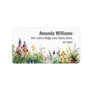 Rustic WildblommBoho Chic Blommigt Baby Shower Adressetikett