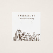 Rustic Wildblomme Earring Visning Card