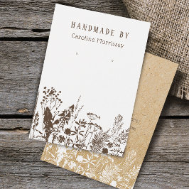 Rustic Wildblomme Earring Visning Card Visitkort