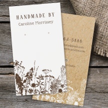 Rustic Wildblomme Earring Visning Card