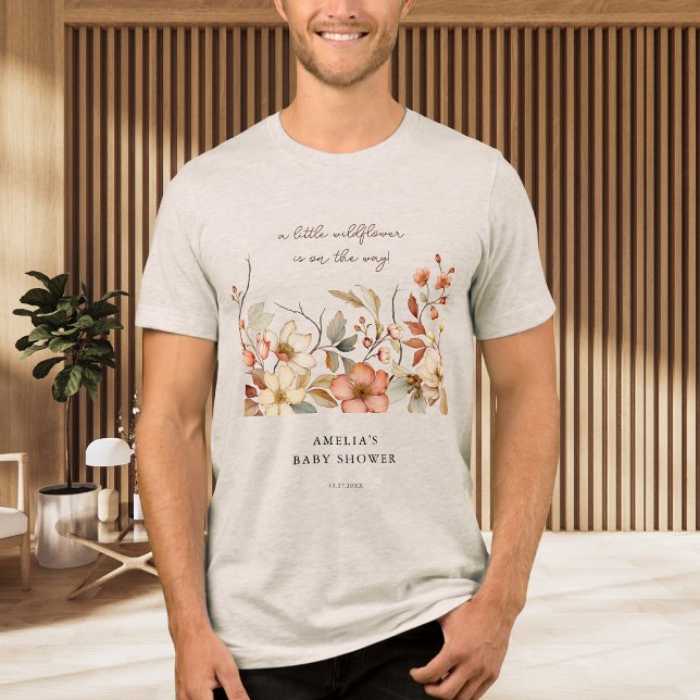 Rustic Wildblommes vattenfärgsbabyskor T Shirt (Skapare uppladdad)