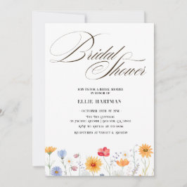 Rustic WildblomMöhippa Bash Inbjudningar