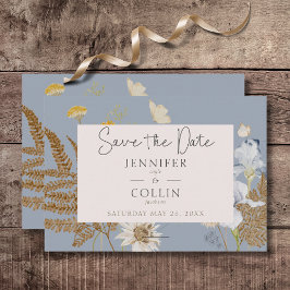 Rustic WildblomMonogram Dusty Blue Spara Datumet