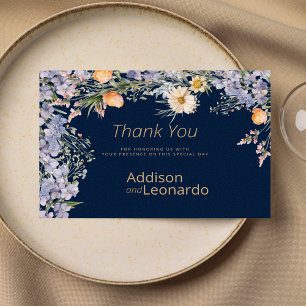 Rustic wildblommor land-blommor Tack Inbjudningar