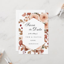 Rustic Wildblommor Spara datumet med foto