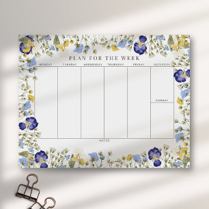 Rustic WildblommTearawy Weekly Planner Anteckningsblock