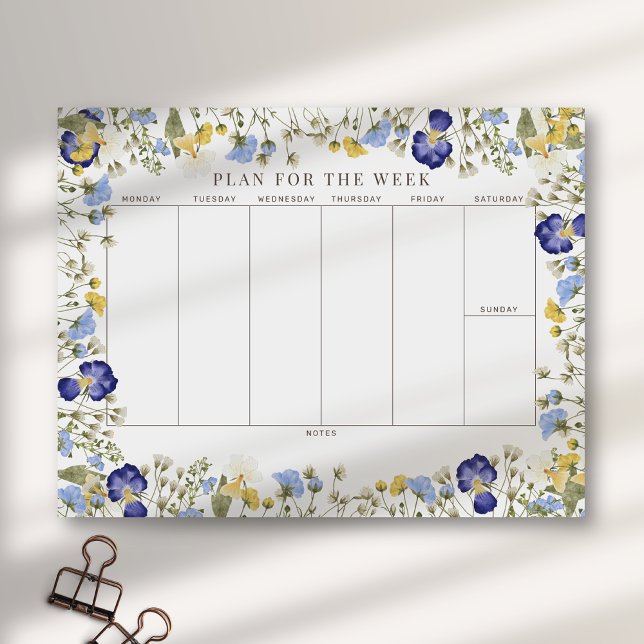 Rustic WildblommTearawy Weekly Planner Anteckningsblock (Skapare uppladdad)