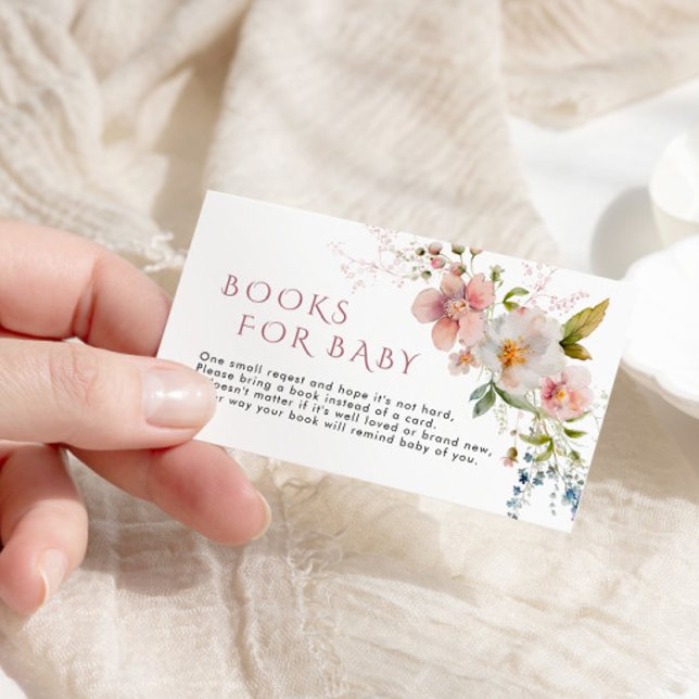 Rustic Wildblommwers Bok för Baby Tilläggskort (Skapare uppladdad)