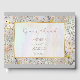 Rustic WildblomPastel Garden Wedding Gästböcker