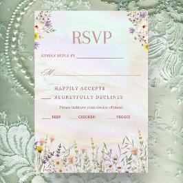 Rustic WildblomPastel Garden Wedding OSA kort