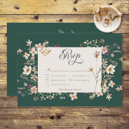 Rustic WildblomRam Emerald Grönt OSA Kort