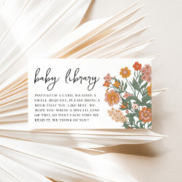 Rustic Wildbloms Bokar för Baby Bibliotek Tilläggskort