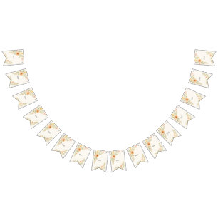 Rustic Wildbloms Bröllop Bunting Flaggor