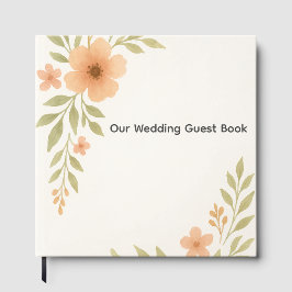 Rustic Wildbloms Bröllop Guest Bok