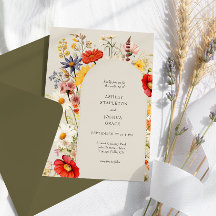 Rustic Wildbloms Elegant Blommigt Arch Bröllop