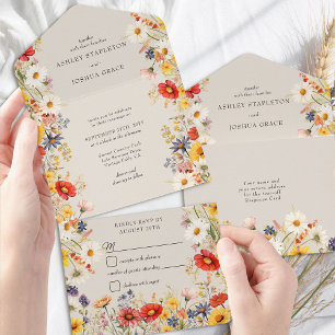 Rustic Wildbloms Elegant Blommigt Bröllop och OSA