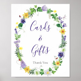 Rustic Wildbloms Möhippa Cards Gifts-tecken Poster