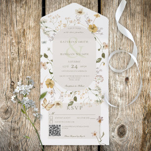 Rustic Wildbloms Ram White QR Code