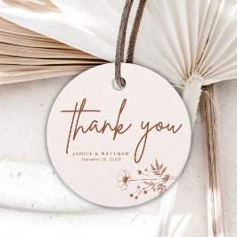 Rustic WildblomTerracotta Boho Bröllop Gåvor Etiketter