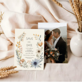 Rustic WildblomWandec Bröllop spara datum Inbjudningar