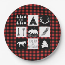 Rustic Wilderness & Animals Buffalo Check Pached