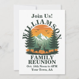 Rustic Wilderness Family Reunion Julkort