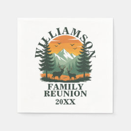 Rustic Wilderness Family Reunion Pappersservett