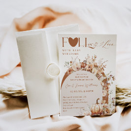 Rustic WildFlower Boho Fall Flicka Shower Inbjudningar