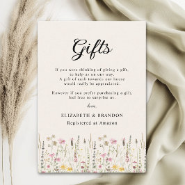 Rustic Wildflower Wedding in Beige Tones Tilläggskort