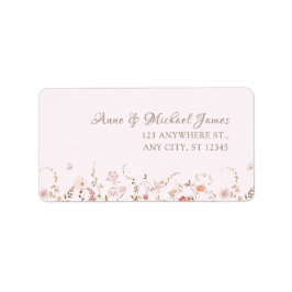 Rustic Wildflowers with Photo Boho Country Floral Adressetikett