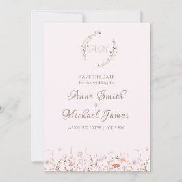 Rustic Wildflowers with Photo Boho Country Floral Spara Datumet