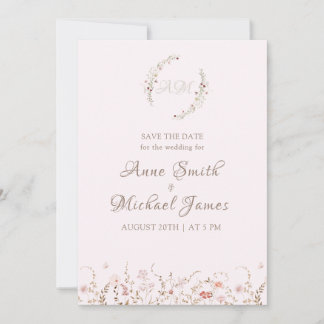 Rustic Wildflowers with Photo Boho Country Floral Spara Datumet