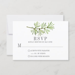 Rustic Wildwood Gräs Gren minimalistisk OSA Kort