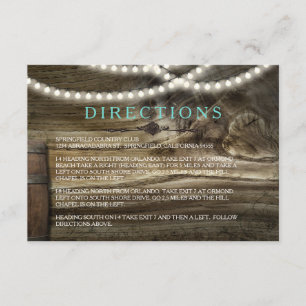 Rustic Winery Bröllop Directions Tilläggskort